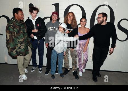 OKTOBER 2018 - LOS ANGELES, KALIFORNIEN, USA - NA-KEL SMITH, RYDER MCLAUGHLIN, GIO GALICIA, SUNNY SULJIC, OLAN PRENATT, ALEXA DEMIE, JONAH HILL, Director/Writer/Producer, nimmt an der A24-Vorführung „Mid90“ im West LA Courthouse Teil. (Kreditbild: © Sunshine Sachs via ZUMA Wire/ZUMAPRESS.com) Stockfoto