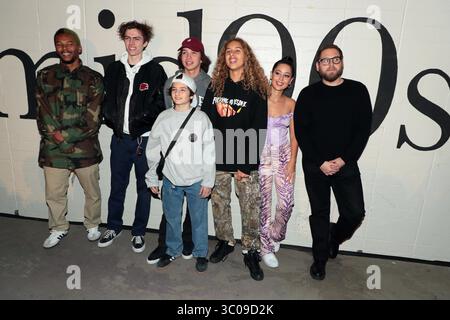 OKTOBER 2018 - LOS ANGELES, KALIFORNIEN, USA - NA-KEL SMITH, RYDER MCLAUGHLIN, GIO GALICIA, SUNNY SULJIC, OLAN PRENATT, ALEXA DEMIE, JONAH HILL, Director/Writer/Producer, nimmt an der A24-Vorführung „Mid90“ im West LA Courthouse Teil. (Kreditbild: © Sunshine Sachs via ZUMA Wire/ZUMAPRESS.com) Stockfoto