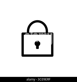 Symbol Benutzeroberfläche Vektor-Konturstil Sperren Stock Vektor