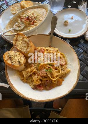 Downtown Nashville, Tennessee, zeigt Skyline der Stadt, Straßen, Graffiti, Street Art und Architektur; fotografiert während des Besuchs von Five Points Einheimischen. Stockfoto