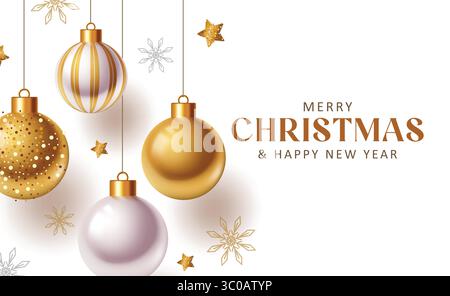 Frohe Weihnachten Design Banner perfekt für Feiertagskarten, Einladung und Dekoration Vektor Illustration Stock Vektor