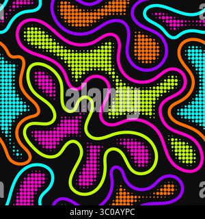 Nahtlose Fluidformen Kunstmuster. Vektorhintergrund EPS10 Stock Vektor