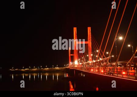 Cable blieb Sky Gallery Bridge Ambhora nagpur Bhandara maharashtra indien Stockfoto