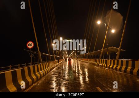 Cable blieb Sky Gallery Bridge Ambhora nagpur Bhandara maharashtra indien Stockfoto