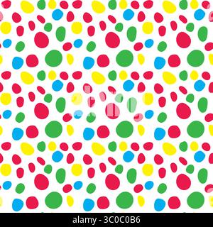 Buntes Muster mit kleinem Strich. Nahtloses minimales Strichmuster, Konfetti mit kleinen Elementen Stock Vektor