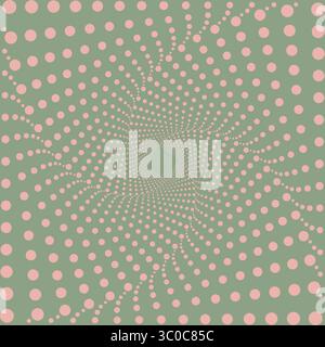 Abstrakter Hintergrund aus Rasterpunkten. Das optische Täuschungsmuster. OP-Kunsthintergrund. Stock Vektor