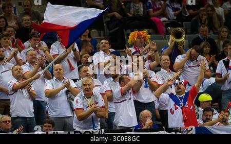10. November 2018 - Prag, Tschechische Republik - tschechische Fans beim Fed Cup Finale 2018 zwischen der Tschechischen Republik und den Vereinigten Staaten von Amerika (Foto: © AFP7 via ZUMA Wire) Stockfoto