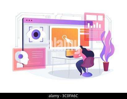 Digital Focus Enhancing Tools abstrakte Konzeptvektorillustration. Stock Vektor