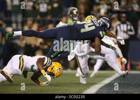 15. November 2018: Seattle Seahawks Tight End Ed Dickson (84) geht bei einem Spiel zwischen den Green Bay Packers und Seattle Seahawks im CenturyLink Field in Seattle, WA, in die Endzone. Seahawks besiegen die Packers 27-24. Sean Brown/CSM(Credit Image: &Copy; Sean Brown/CSM via ZUMA Wire) Stockfoto