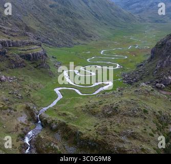 Landschaft im Aguas Tuertas Tal im Naturpark Western Täler. Region La Jacetania. Huesca. Aragonien. Spanien. Europa. Stockfoto
