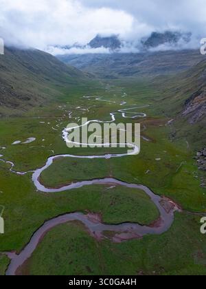 Landschaft im Aguas Tuertas Tal im Naturpark Western Täler. Region La Jacetania. Huesca. Aragonien. Spanien. Europa. Stockfoto