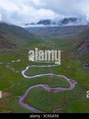 Landschaft im Aguas Tuertas Tal im Naturpark Western Täler. Region La Jacetania. Huesca. Aragonien. Spanien. Europa. Stockfoto