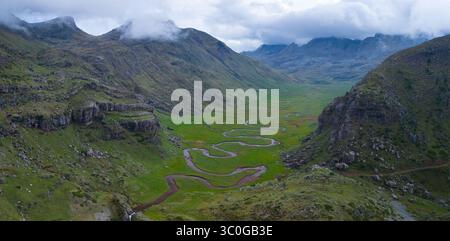 Landschaft im Aguas Tuertas Tal im Naturpark Western Täler. Region La Jacetania. Huesca. Aragonien. Spanien. Europa. Stockfoto