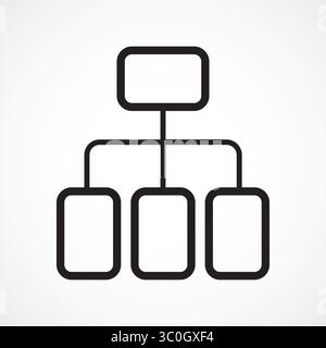Flussdiagramm-Symbol mit weißem Hintergrund – Abbildung „AI Process Workflow Diagramm“ Stock Vektor
