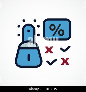 Symbol für AI-Algorithmus und Datenerkennung, Vektorzeichen. Symbol, Logo-Abbildung. Vektorgrafiken für Präsentation und Sonstiges Stock Vektor