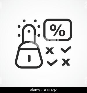 Symbol für die Mustererkennung in weißem Hintergrund – Umrisssymbol für AI-Algorithmus und Datenerkennung, Vektorzeichen. Symbol, Logo-Abbildung. Vektorgrafiken Stock Vektor