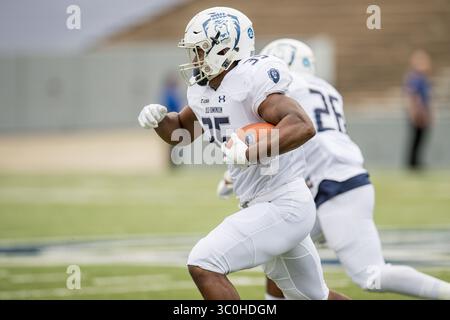 24. November 2018: Der alte Dominion Monarchs Running Back Jeremy Cox (35) trägt den Ball während des 1. Viertels eines NCAA-Fußballspiels zwischen den Old Dominion Monarchs und den Rice Owls im Rice Stadium in Houston, Texas. Rice gewann das Spiel 27 zu 13...Trask Smith/CSM(Credit Image: &Copy; Trask Smith/CSM via ZUMA Wire) Stockfoto