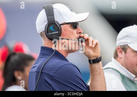 24. November 2018: Der ehemalige Dominion Monarchs-Cheftrainer Bobby Wilder während des 1. Viertels eines NCAA-Fußballspiels zwischen den Old Dominion Monarchs und den Rice Owls im Rice Stadium in Houston, Texas. Rice gewann das Spiel 27 zu 13...Trask Smith/CSM(Credit Image: &Copy; Trask Smith/CSM via ZUMA Wire) Stockfoto