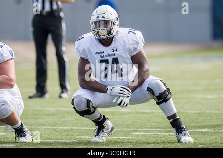 24. November 2018: Tony Barnett (74) im 2. Quartal eines NCAA-Fußballspiels zwischen den Old Dominion Monarchs und den Rice Owls im Rice Stadium in Houston, Texas. Rice gewann das Spiel 27 zu 13...Trask Smith/CSM(Credit Image: &Copy; Trask Smith/CSM via ZUMA Wire) Stockfoto