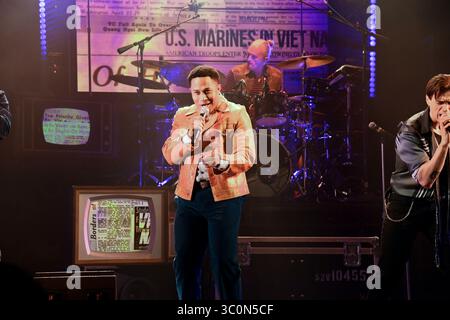 New York, USA. Juli 2025. Daniel Yearwood tritt während des „Rolling Thunder“ Musical Press Events auf den New World Bühnen, New York, NY, 21. Juli 2025 auf. (Foto: Efren Landaos/SIPA USA) Credit: SIPA USA/Alamy Live News Stockfoto