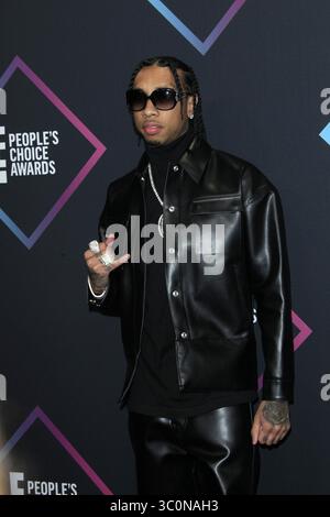 11. November 2018 - Santa Monica, CA, USA - LOS ANGELES - 11. November: Tyga bei den People's Choice Awards 2018 im Barker Hanger am 11. November 2018 in Santa Monica, CA (Credit Image: © Kathy Hutchins via ZUMA Wire) Stockfoto