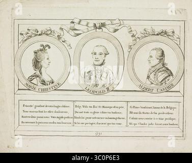 Marie Christine - Leopold II - Albert Kasimir, Stockfoto