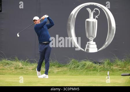 Rory McIlroy aus Nordirland am 18. Juli 2025 im Royal Portrush Golf Club in Portrush, Nordirland, am 2. Tag der British Open Golf Championships 2025. (Foto: Koji Aoki/AFLO SPORT) Stockfoto