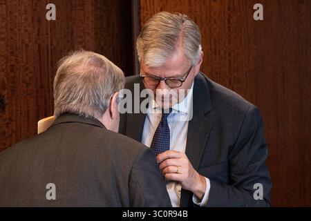 New York, NY, 21. Juli 2025: Jean-Pierre Lacroix, Untergeneralsekretär für Friedenseinsätze, mit UN-Generalsekretär Antonio Guterres nach ihrem Treffen im UN-Hauptquartier gesehen. Quelle: Lev Radin/Alamy News Live Stockfoto