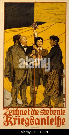 Maximilian-Lenz-1917-Zeichnet-die-siebente-Kriegsanleihe. Stockfoto