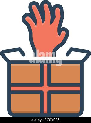 Symbol für Zombie-Box, Zombie Stock Vektor