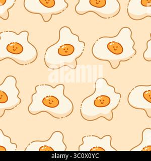Nahtloses Muster in Boho-Farben mit süßen Eiern. Stock Vektor