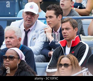 FLUSHING NY - AUGUST 30: Schauspieler Kevin Spacey, Tag sechs der US Open 2014 im USTA Billie Jean King National Tennis Center am 30. August 2014 im Stadtteil Flushing des Queens Borough von New York City. (Kreditbild: © SMG via ZUMA Wire) Stockfoto