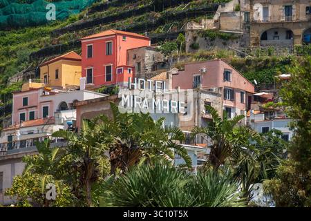 Straßen von Minori, Amalfiküste Stockfoto