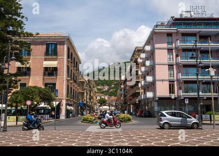 Straßen von Minori, Amalfiküste Stockfoto