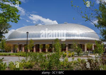 SALT LAKE CITY, USA – Tabernakel im JUNI 2025 in Salt Lake City, USA. Im Inneren befindet sich eine der größten Organe der Welt. Stockfoto