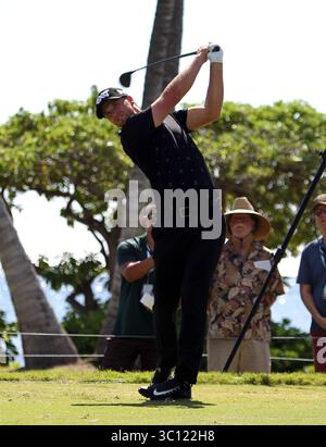 11. Januar 2019 - Wyndham Clark schlägt im 14. Loch während der zweiten Runde der PGA Sony Open im Waialae Country Club in Honolulu ab, HI - Michael Sullivan/CSM(Credit Image: &Copy; Michael Sullivan/CSM via ZUMA Wire) Stockfoto