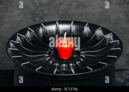 Auto Felgen mit Pfeffer Nahaufnahme Stockfoto