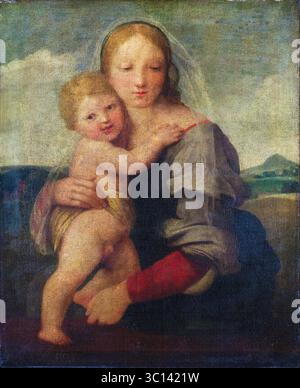 Raffaello Sanzio da Urbino nannte Raphael, die Madonna und das Kind (Mackintosh Madonna), Gemälde in Öl auf Leinwand, 1509-1511 Stockfoto