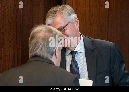 New York, Usa. Juli 2025. Jean-Pierre Lacroix, Untergeneralsekretär für Friedenseinsätze mit UN-Generalsekretär Antonio Guterres nach ihrem Treffen im Hauptquartier der Vereinten Nationen. (Foto: Lev Radin/Pacific Press) Credit: Pacific Press Media Production Corp./Alamy Live News Stockfoto