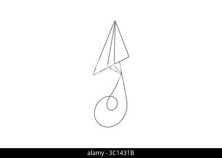 Illustration des Zeichnungsvektors für die durchgehende Papierebene Stock Vektor