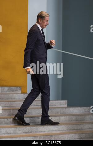 Mathias Doepfner (Vorstandsvorsitzender der Axel Springer SE) nach dem Investitionsgipfel Made for Germany im Bundeskanzleramt. Der Investitionsgipfel zielt darauf ab, weiter voranzukommen Stockfoto