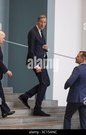 Mathias Doepfner (Vorstandsvorsitzender der Axel Springer SE) nach dem Investitionsgipfel Made for Germany im Bundeskanzleramt. Der Investitionsgipfel zielt darauf ab, weiter voranzukommen Stockfoto