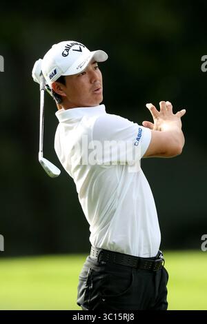 19. Januar 2019 - Singapur - Ryo Ishikawa spielt in der dritten Runde der Singapore Open auf dem Serapong Course, dem Sentosa Golf Club, einen Schuss auf das 12. Loch. (Bild: © Paul Miller/ZUMA Wire) Stockfoto