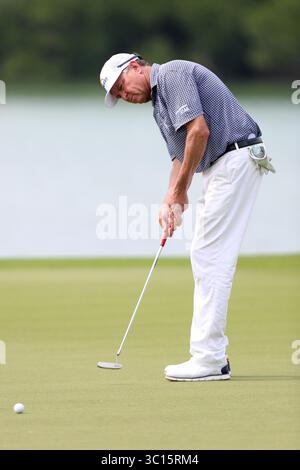 19. Januar 2019: Singapur: Davis Love III von den Vereinigten Staaten spielt in der dritten Runde der Singapore Open auf dem Serapong Course, Sentosa Golf Club. (Bild: © Paul Miller/ZUMA Wire) Stockfoto