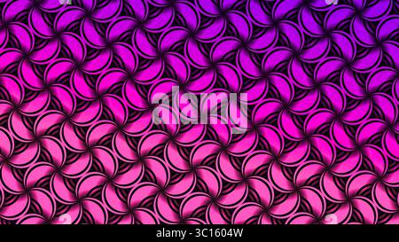 Auffälliges Muster in Magenta und Schwarz mit abstraktem Blumenmotiv für Mode und kreatives Branding Stockfoto