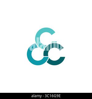 Logo mit Initialen und CCC-Letter. CCC-Logo-Design Initial Letter Monogramm Vektorbild Stock Vektor