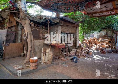 Old Cairo Street Scene zeigt Zimmerleute, Werkstatt Stockfoto