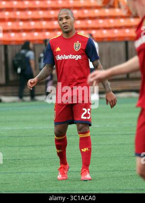 Februar 2019 - Real Salt Lake Mittelfeldspieler Everton Luiz #25 während des Pacific Rim Cup Matches zwischen Real Salt Lake und Iwaki FC im Aloha Stadium in Honolulu , HI - Michael Sullivan/CSM(Credit Image: &Copy; Michael Sullivan/CSM via ZUMA Wire) Stockfoto