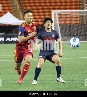 8. Februar 2019 - Real Salt Lake Verteidiger Adam Henley #3 beim Pacific Rim Cup Spiel zwischen Real Salt Lake und Iwaki FC im Aloha Stadium in Honolulu , HI - Michael Sullivan/CSM(Credit Image: &Copy; Michael Sullivan/CSM via ZUMA Wire) Stockfoto