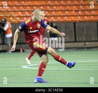 Februar 2019 - Real Salt Lake Verteidiger Eric Holt #20 beim Pacific Rim Cup Spiel zwischen Real Salt Lake und Iwaki FC im Aloha Stadium in Honolulu , HI - Michael Sullivan/CSM(Credit Image: &Copy; Michael Sullivan/CSM via ZUMA Wire) Stockfoto